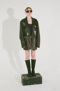 PROTOTYPE - Leather Patch/Studded Long Coat