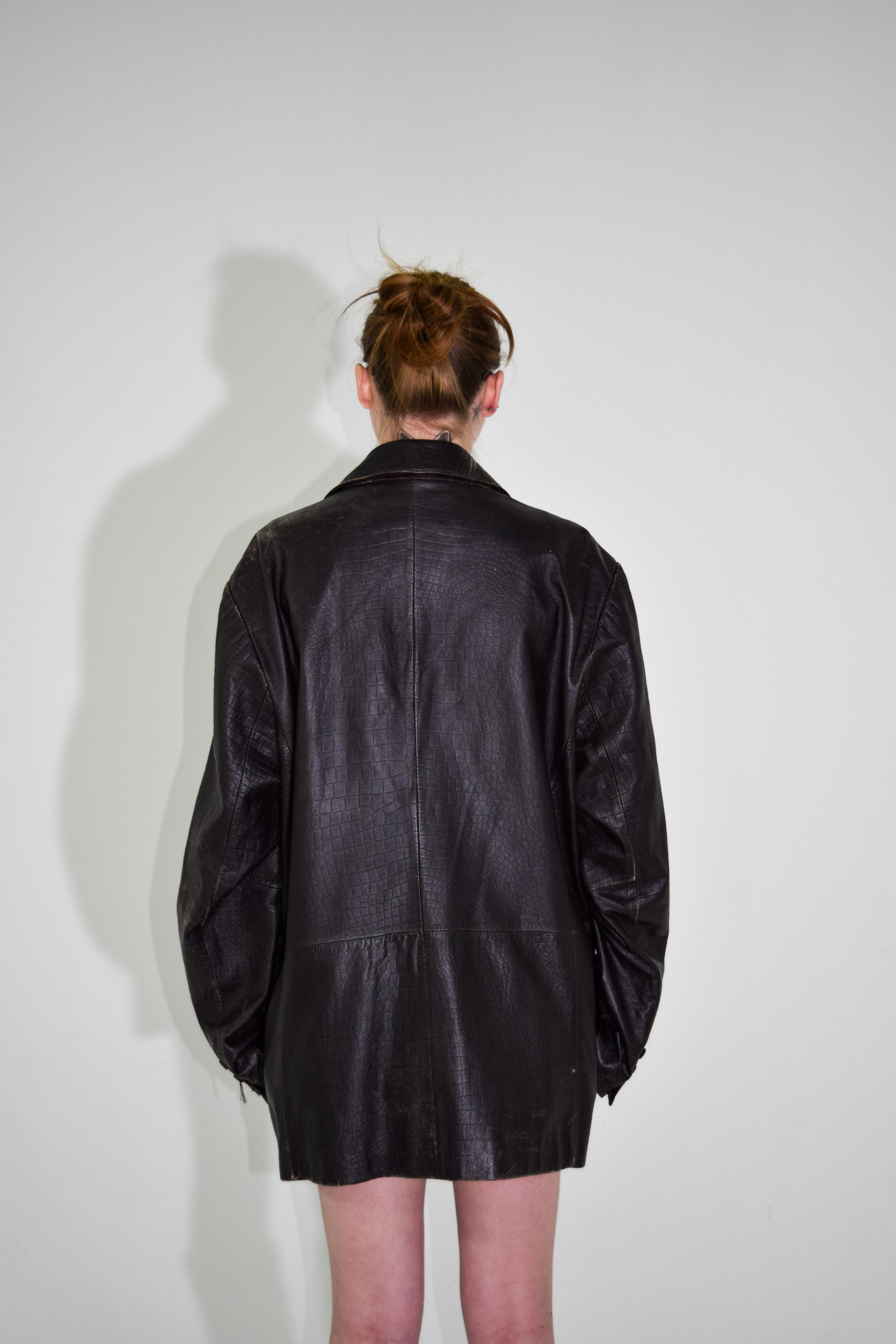 PROTOTYPE - Leather Patch/Studded Long Coat